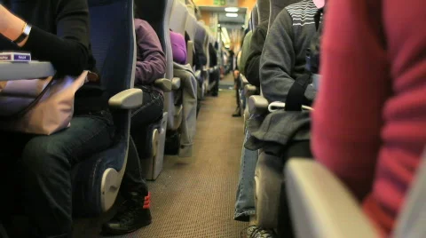 Passengers in the train Stock Footage 742825