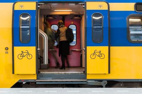 Passengers in Train Stock Photos