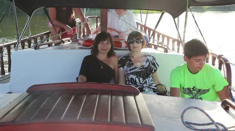 Passengers of yacht Stock-Footage 26580252
