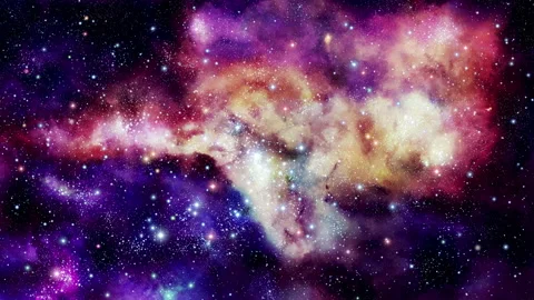 Passes through the deep space universe beautiful nebula.	 Stock Footage 131553946
