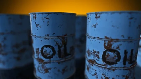 Passing by Barrels with Oil Stock-Footage 72716787