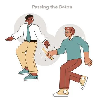 Passing the Baton concept. Vector illustration. イラスト素材