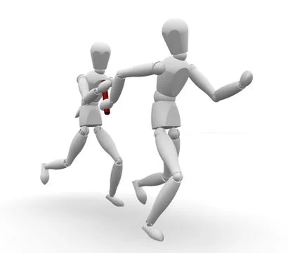 Passing the baton Stock Illustration