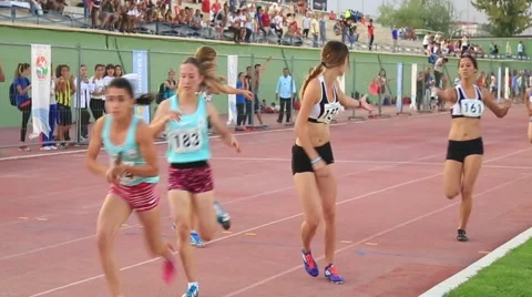 Passing The Baton In Relay Stock Footage 54485550