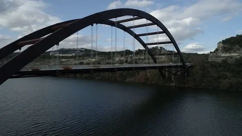 Passing bellow 360 Bridge Stock Footage 85135766