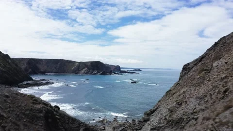 Passing between the two big rocks Stock Footage 132459152
