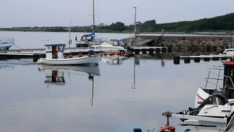 Passing boat Stock Footage 90245844