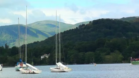 PASSING BOATS Stock Footage