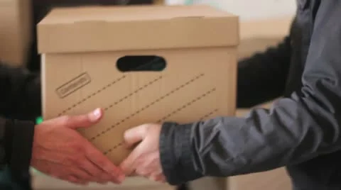 Passing boxes Video stock 10908062