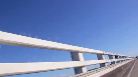 Passing Bridge Railings Video stock 10838536