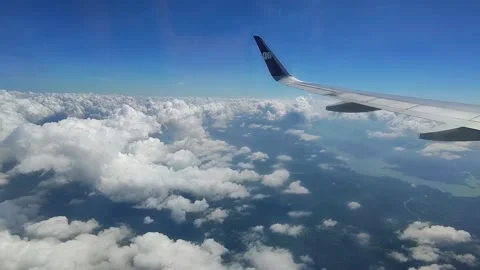 Passing the Clouds above Horizon, Goa, India Stock Footage 168533225