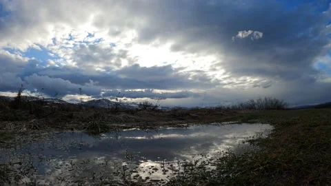 The passing of the cloudy sky time Stock Footage 154911617