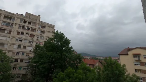 The passing of the cloudy sky time Stock Footage 155706566