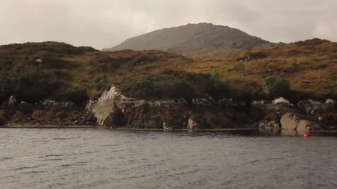 Passing the coastline Stock Footage 83510827