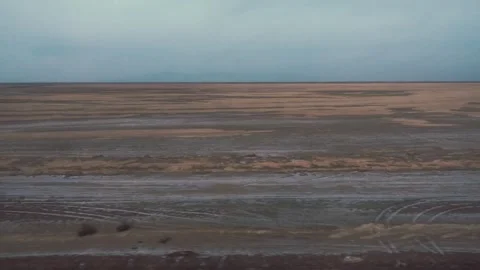 Passing by a drought Lake in Iran Stock Footage 335956708