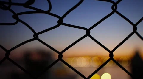 Passing a Fence Stock Footage 944464