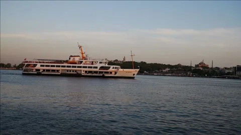 Passing ferry-1 Stock Footage 130279077