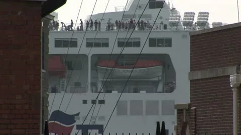 PASSING FERRY Stock Footage 21795578