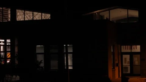 Passing by a fire station at night Video stock 70777650