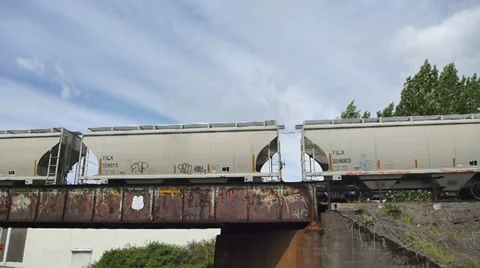 Passing Freight Train Stock Footage 10979314