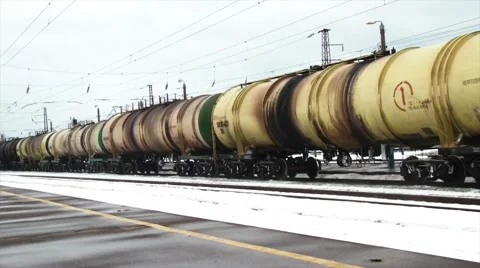 By passing freight train station Stock Footage 47084967