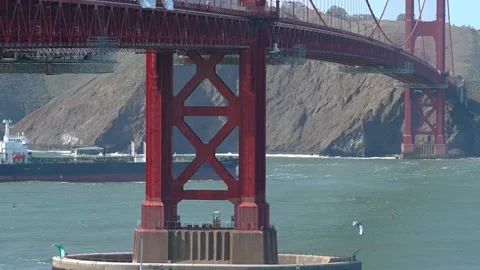 Passing the Golden Gate 4K Stock Footage 189052095