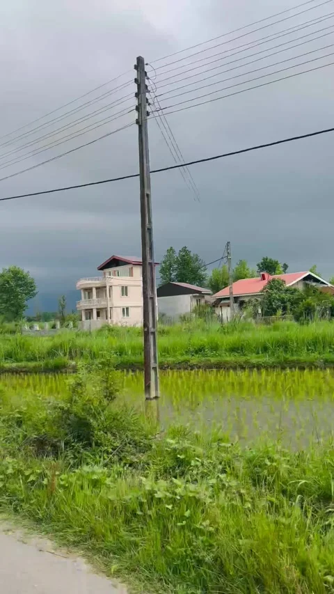 Passing by a house in the countryside, POV from inside a moving car Vídeos de archivo 336848997
