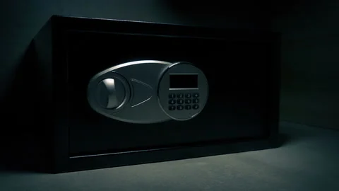 Passing Locked Safe In Home Or Office Vídeos de archivo 192408305