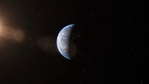 Passing moon towards earth Video stock 114172776