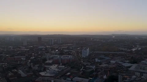 Passing over Birmingham Centre West Midlands UK Stock Footage 325783344