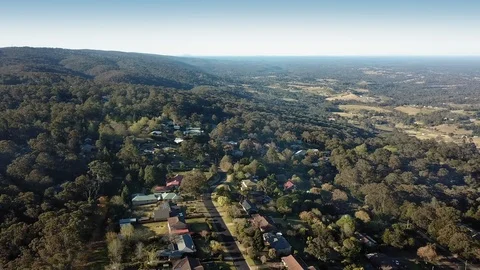 Passing over Bowen Mountain towards Kurrajong Stock Footage 114062543