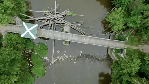 Passing over river bridge Stock Footage 284750138
