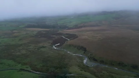Passing over Stream Brampton Cumbria UK Stock Footage 326969021