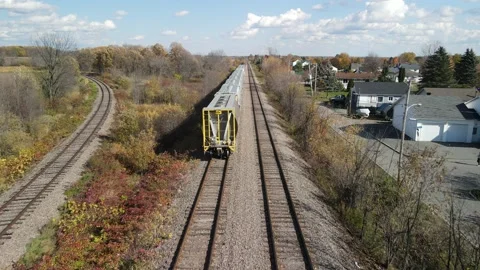 Passing over the train wagons 動画素材 141341653