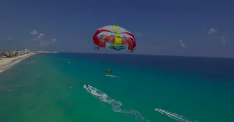 Passing Parasail Stock Footage 58106793