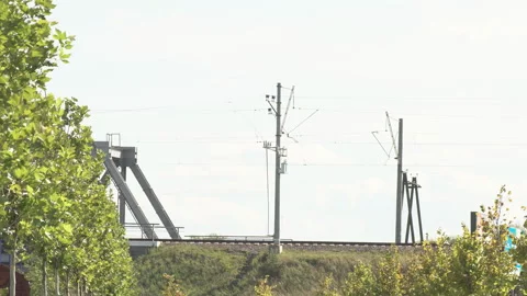 Passing passenger train Stock Footage 115057515