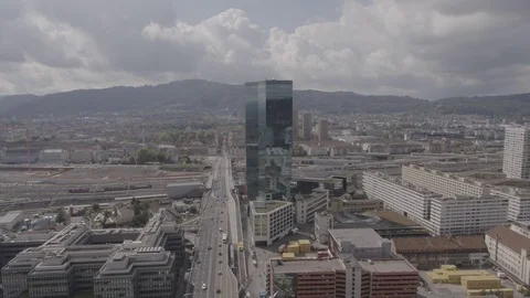 Passing Primetower Zurich 1 스톡 동영상 80232416
