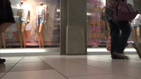 Passing Shoppers - Loop - 02 - Very Fast Stock Footage 51914794
