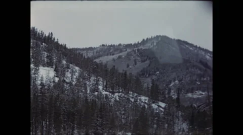 Passing Snowy Mountains Video stock 47526237