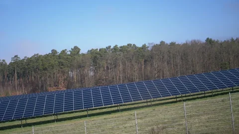 Passing Solar Panel Field Stock Footage 312006876