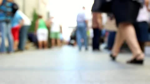 Passing on the street Stock Footage 12245911