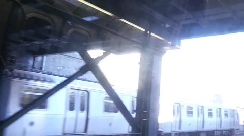 Passing by subway, brooklyn 스톡 동영상 54821428