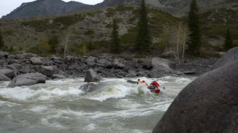 Passing the threshold during the rafting Stock Footage 67287812