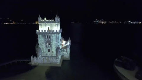 Passing Through Belem Tower in Lisbon, Portugal Video stock 250179086