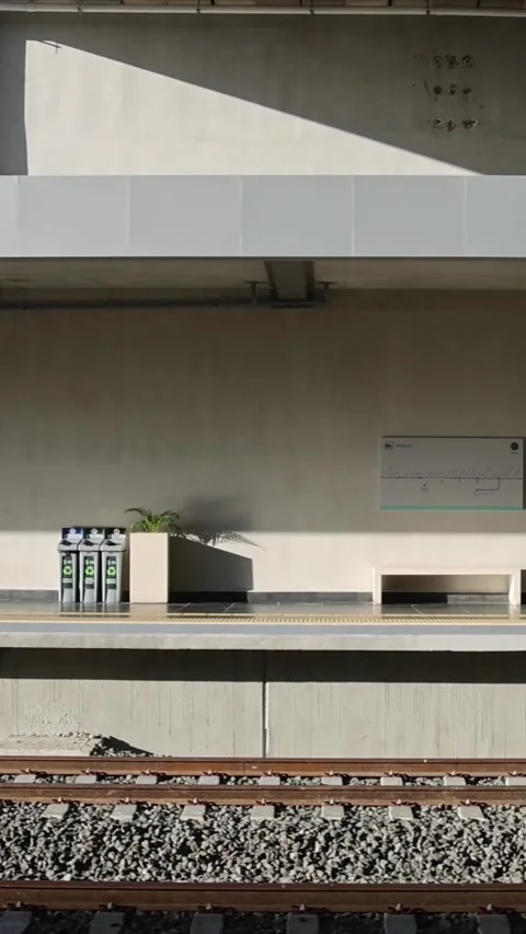 Passing through the chichen itza train station on new railroad yucatan Stock Footage 304403842