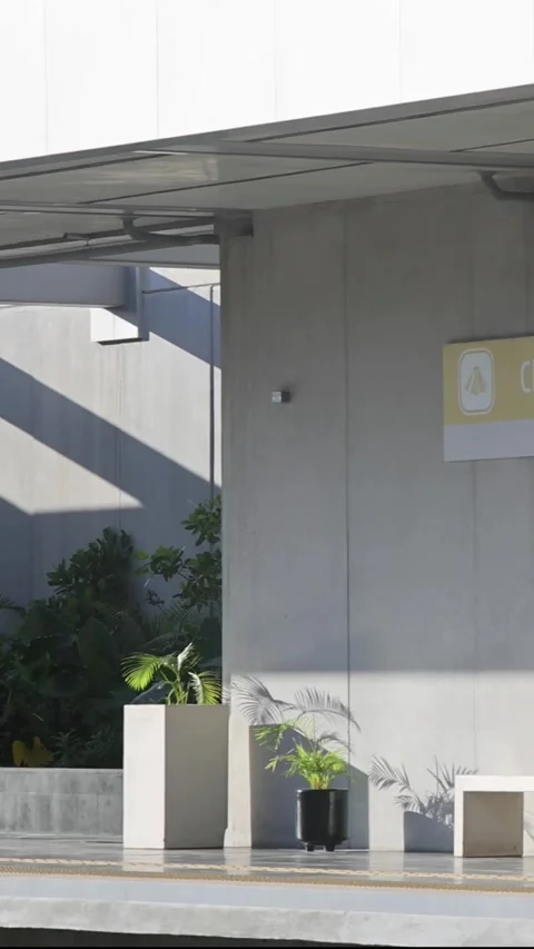 Passing through the chichen itza train station on new railroad yucatan Stock Footage 304403895