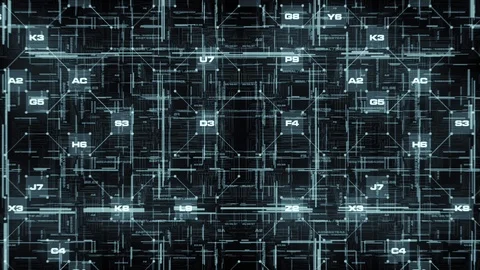 Passing through a cyber world 스톡 동영상 94726167
