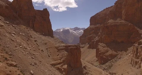 Passing through a dirt canyon Stock Footage 81001900