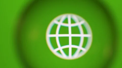 Passing Through A Glass Ball While We Read Terms About Nature On Computer Stock Footage 122575597