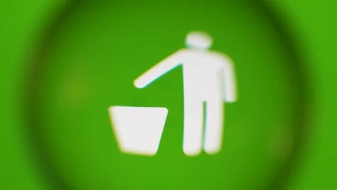 Passing Through A Glass Ball While We Read Terms About Nature On Computer Stock Footage 122575666